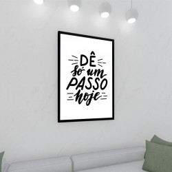 Quadro Decorativo Frase Motivacional em Adesivo com Moldura Caixa