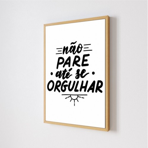 Quadro Decorativo Frase Motivacional 02 em Adesivo com Moldura Caixa