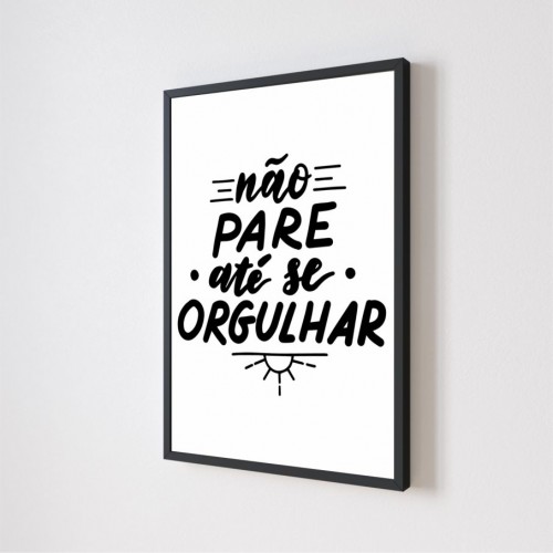 Quadro Decorativo Frase Motivacional 02 em Adesivo com Moldura Caixa