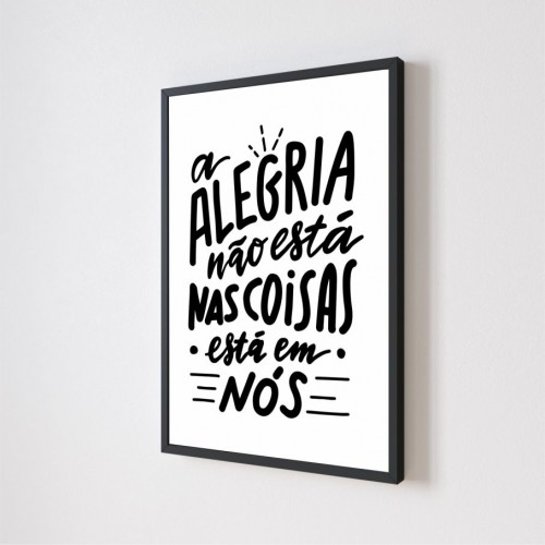 Quadro Decorativo Frase Motivacional 03 em Adesivo com Moldura Caixa