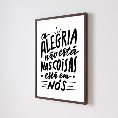 Quadro Decorativo Frase Motivacional 03 em Adesivo com Moldura Caixa