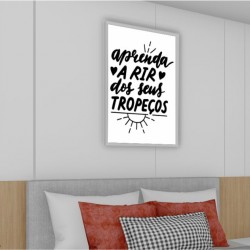 Quadro Decorativo Frase Motivacional 04 em Adesivo com Moldura Caixa