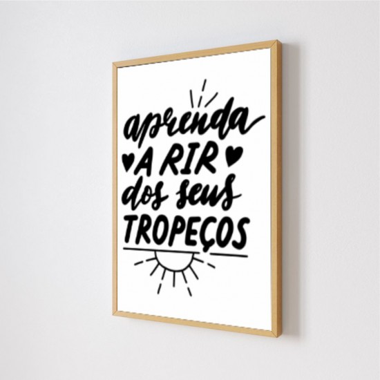 Quadro Decorativo Frase Motivacional 04 em Adesivo com Moldura Caixa