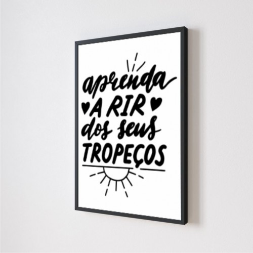 Quadro Decorativo Frase Motivacional 04 em Adesivo com Moldura Caixa