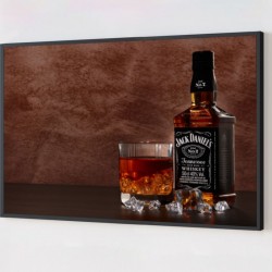 Quadro Decorativo Gourmet Whisky em Adesivo com Moldura Caixa