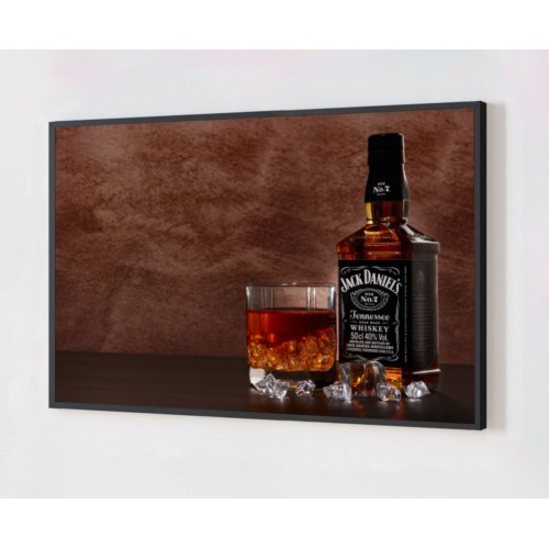 Quadro Decorativo Gourmet Whisky em Adesivo com Moldura Caixa