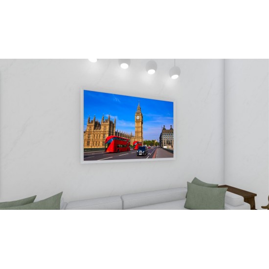 Quadro Decorativo Londres em Adesivo com Moldura Caixa