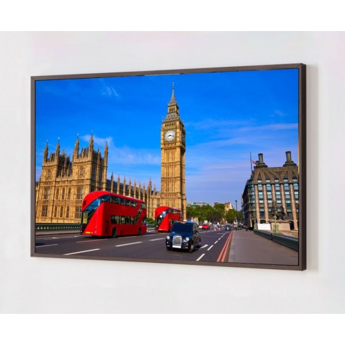 Quadro Decorativo Londres em Adesivo com Moldura Caixa