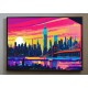 Quadro Decorativo New York Arte Colorida em adesivo com moldura caixa Quadro Decorativo New York Arte Colorida em adesivo com moldura caixa