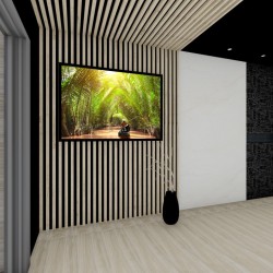 Quadro Decorativo Floresta em Adesivo com Moldura Caixa Quadro Decorativo Floresta em Adesivo com Moldura Caixa