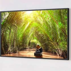 Quadro Decorativo Floresta em Adesivo com Moldura Caixa