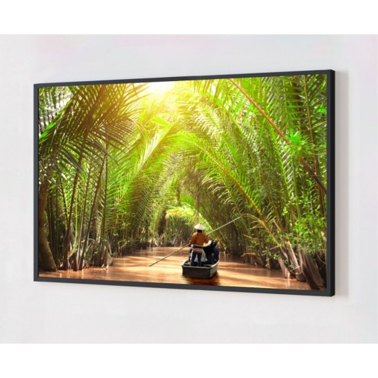 Quadro Decorativo Floresta em Adesivo com Moldura Caixa