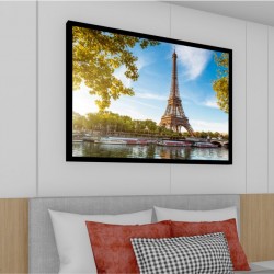 Quadro Decorativo Paris em Adesivo com Moldura Caixa