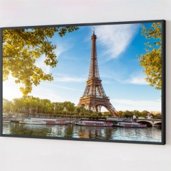 Quadro Decorativo Paris em Adesivo com Moldura Caixa
