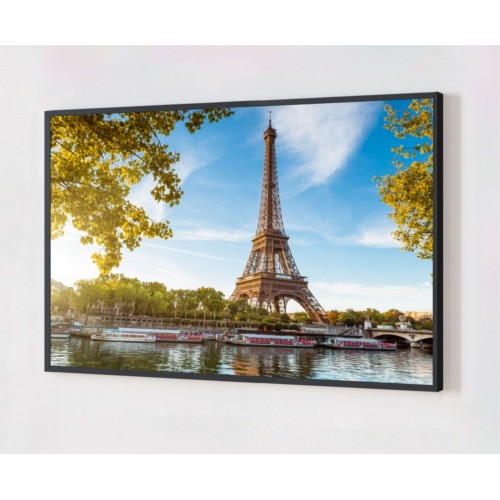 Quadro Decorativo Paris em Adesivo com Moldura Caixa