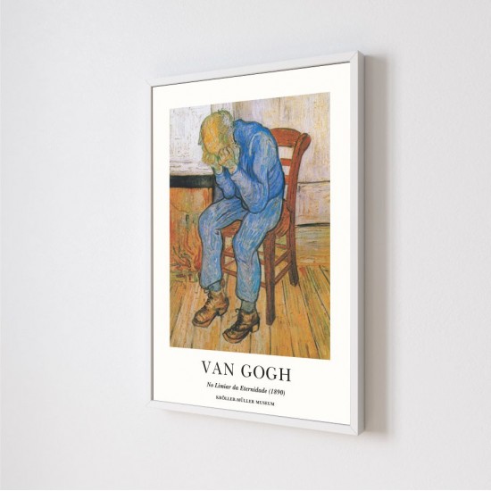 Quadro Decorativo Van Gogh No Limiar da Eternidade em Adesivo com Moldura Caixa