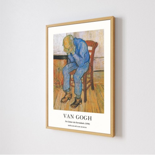 Quadro Decorativo Van Gogh No Limiar da Eternidade em Adesivo com Moldura Caixa