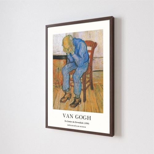 Quadro Decorativo Van Gogh No Limiar da Eternidade em Adesivo com Moldura Caixa