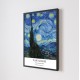 Quadro Decorativo Van Gogh Noite Estrelada em Adesivo com Moldura Caixa