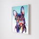 Quadro Decorativo Pop Art Cachorro em Adesivo com Moldura Caixa