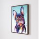 Quadro Decorativo Pop Art Cachorro em Adesivo com Moldura Caixa