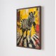 Quadro Decorativo Pop Art Zebra em Adesivo com Moldura Caixa