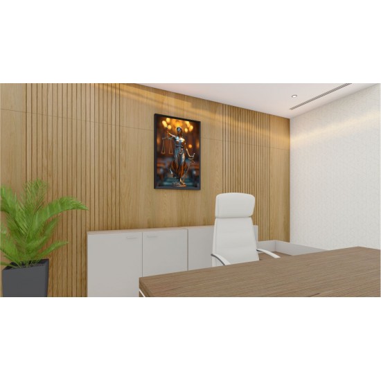 Quadro Decorativo Advocacia em Adesivo com Moldura Caixa