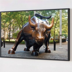 Quadro Decorativo Mercado Financeiro em Adesivo com Moldura Caixa