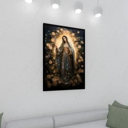 Quadro Decorativo Maria Abstrato em Adesivo com Moldura Caixa