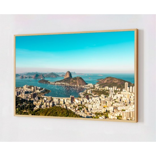 Quadro Decorativo Rio de Janeiro em Adesivo com Moldura Caixa