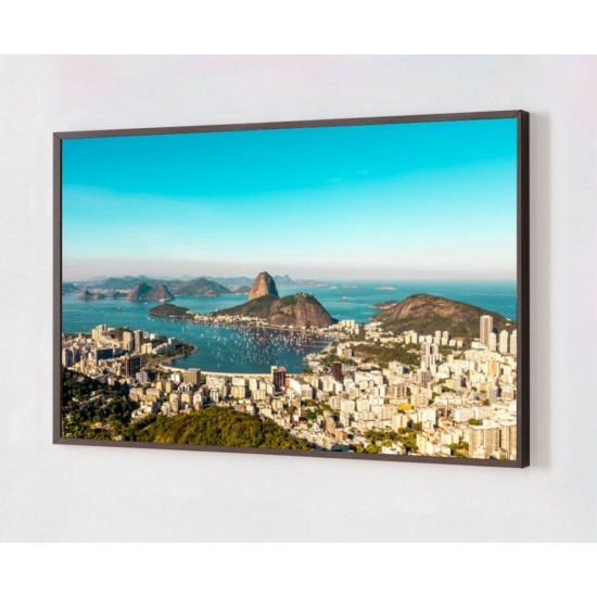 Quadro Decorativo Rio de Janeiro em Adesivo com Moldura Caixa