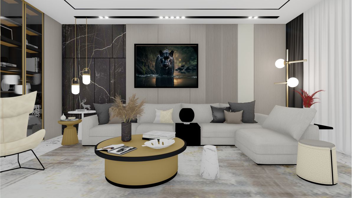 Quadro Decorativo Abstrato Colorido em Adesivo com Moldura Caixa