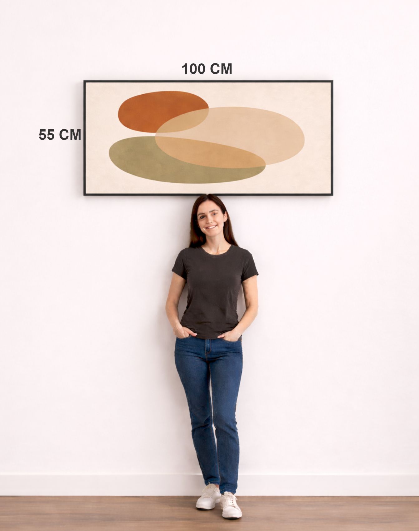 Quadro Decorativo Abstrato Curvas Fluídas Vermelhas