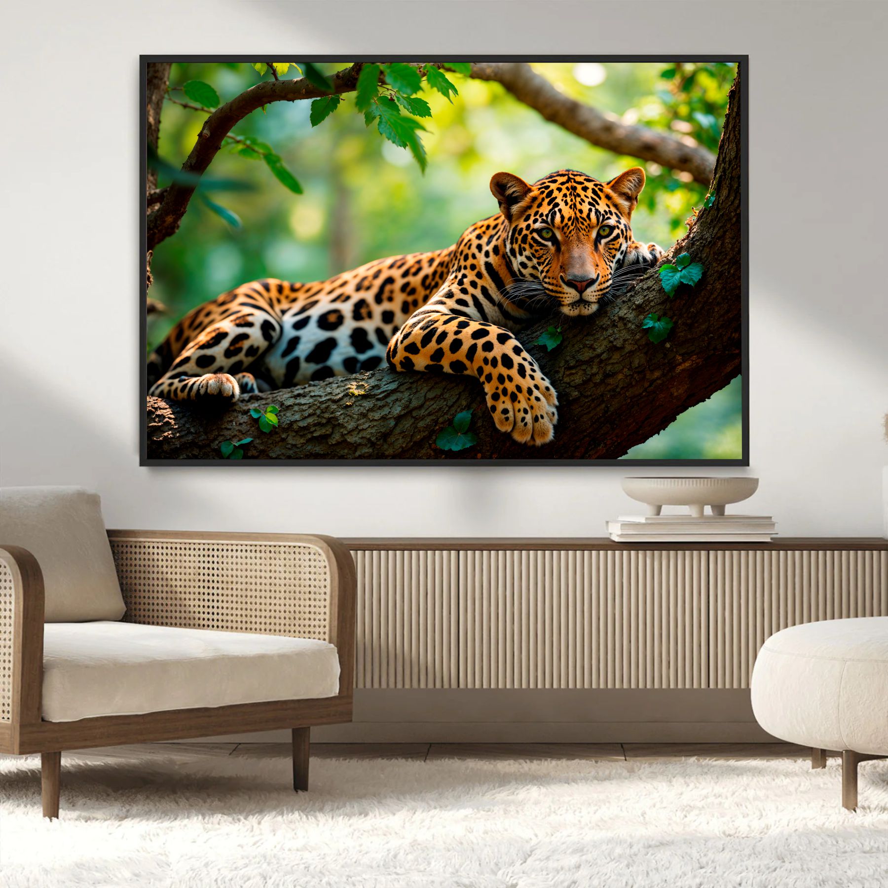 Quadro Decorativo Onça Pintada Pantanal Brasileiro