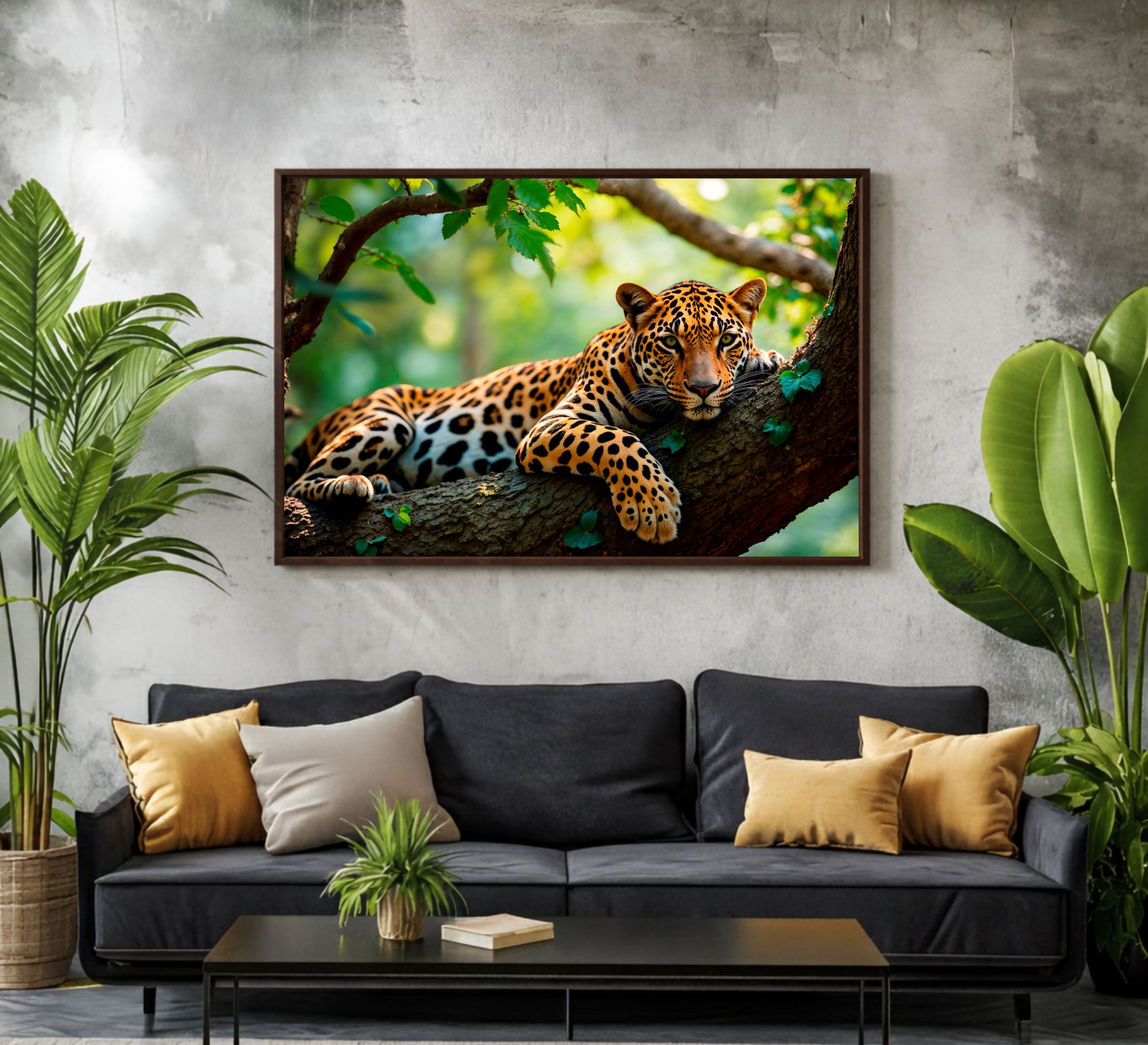 Quadro Decorativo Onça Pintada Pantanal Brasileiro