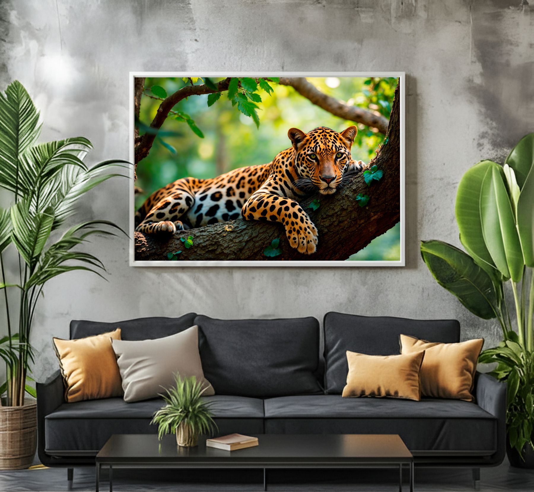 Quadro Decorativo Onça Pintada Pantanal Brasileiro