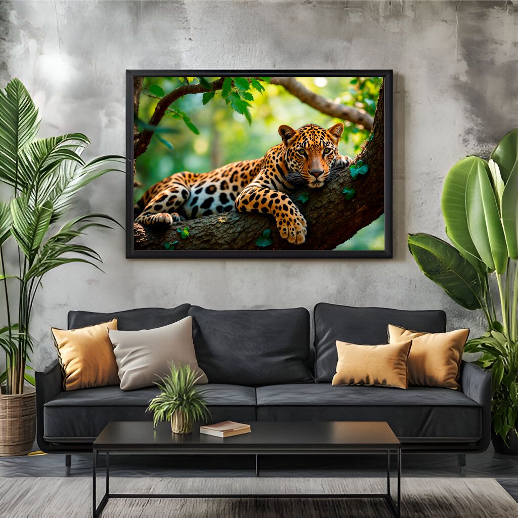 Quadro Decorativo Onça Pintada Pantanal Brasileiro