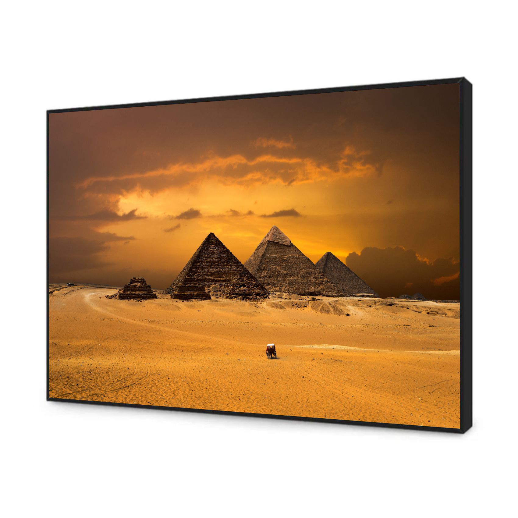 Quadro Decorativo Pirâmides Do Egito Deserto Pôr Do Sol