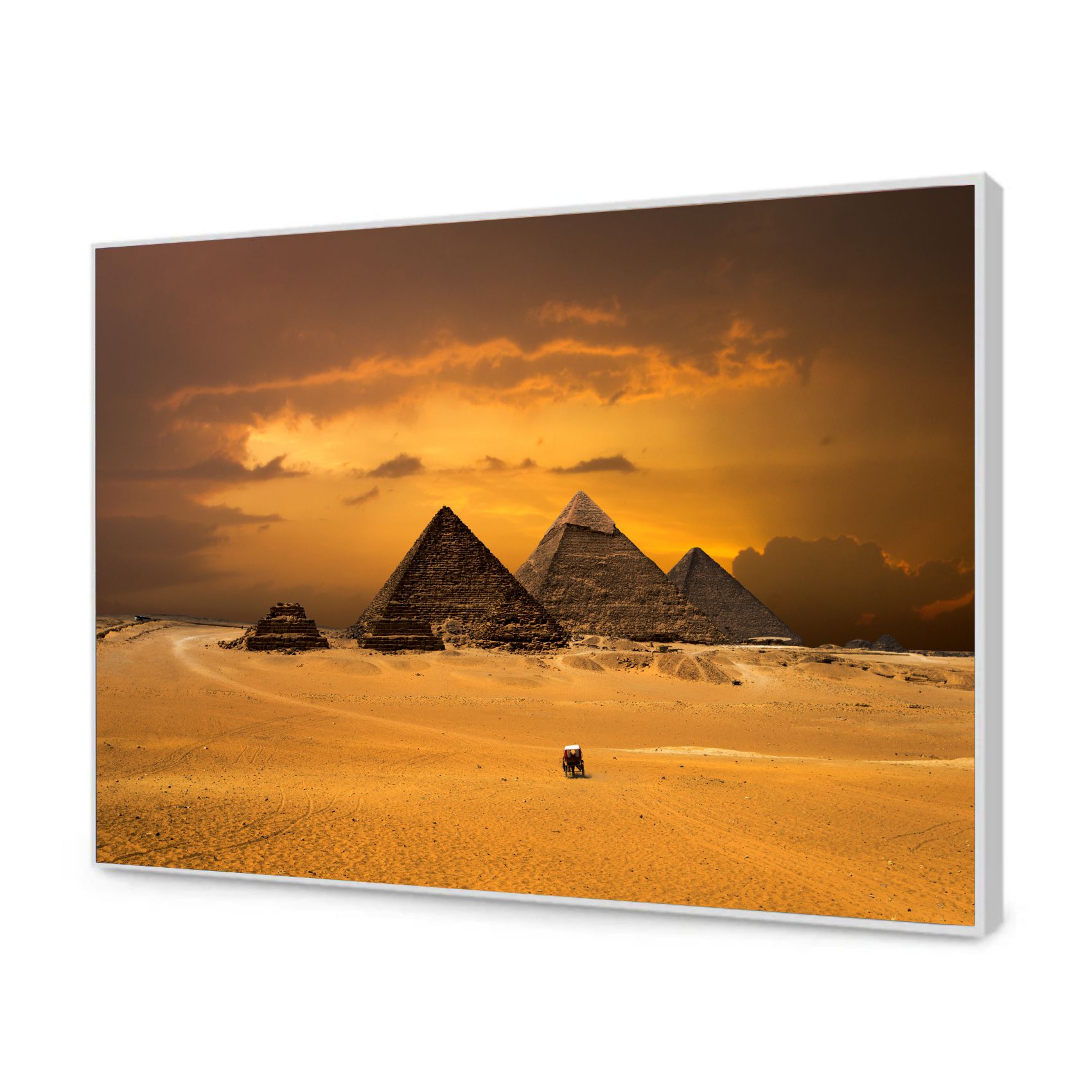 Quadro Decorativo Pirâmides Do Egito Deserto Pôr Do Sol