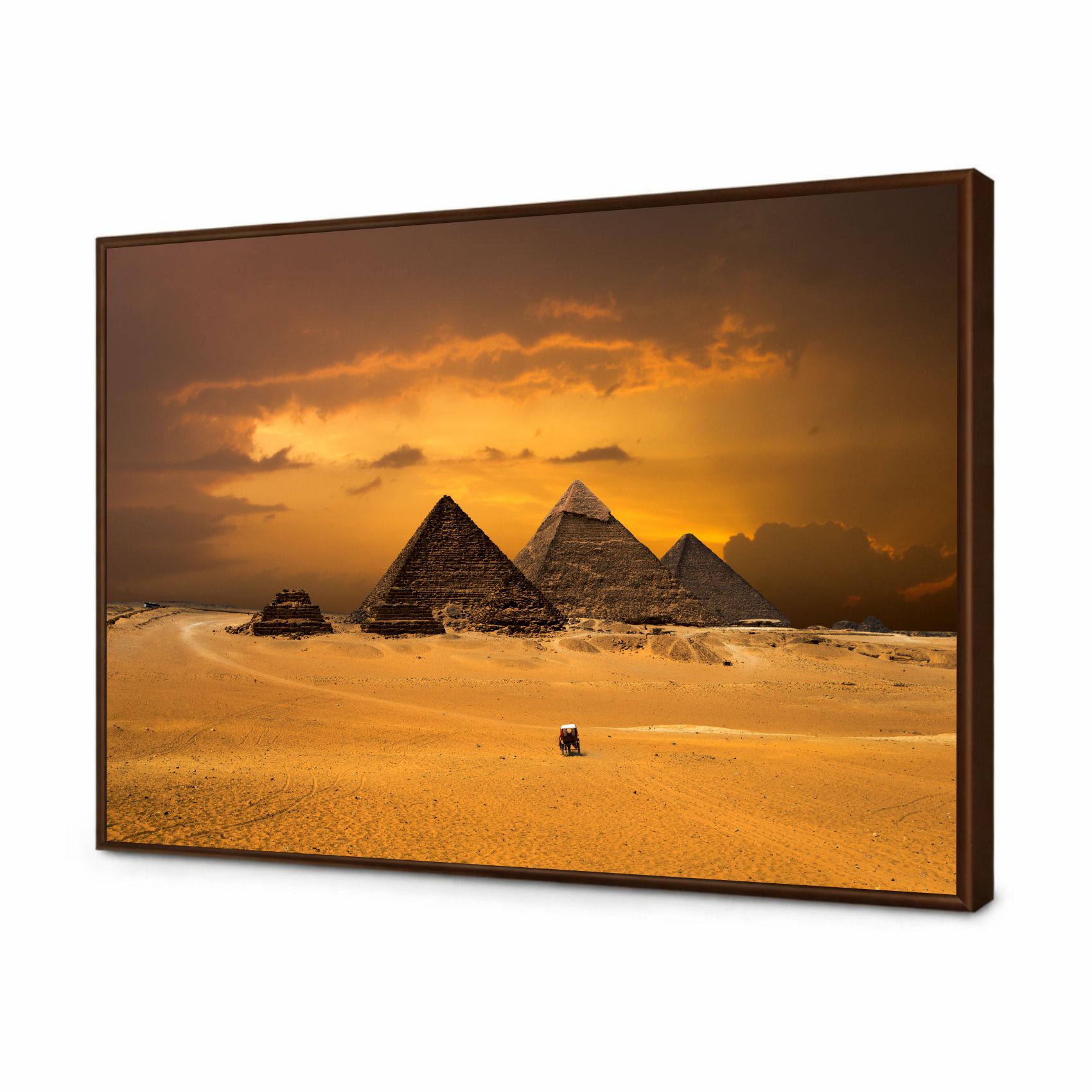 Quadro Decorativo Pirâmides Do Egito Deserto Pôr Do Sol