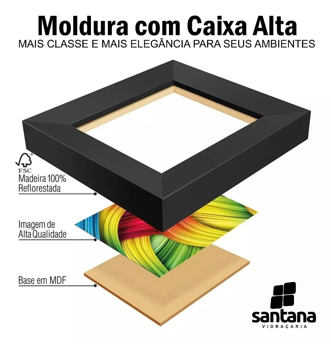 Quadro Decorativo Agro Bandeira do Brasil Sala Escritório Hall