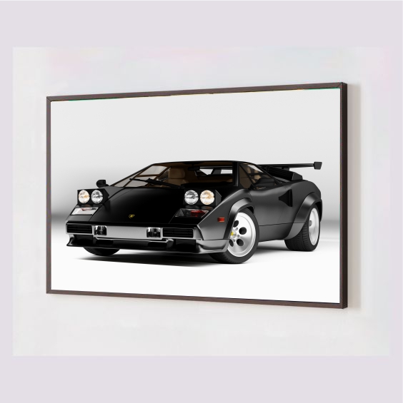 Quadro Decorativo Lamborghini em Adesivo com Moldura Caixa