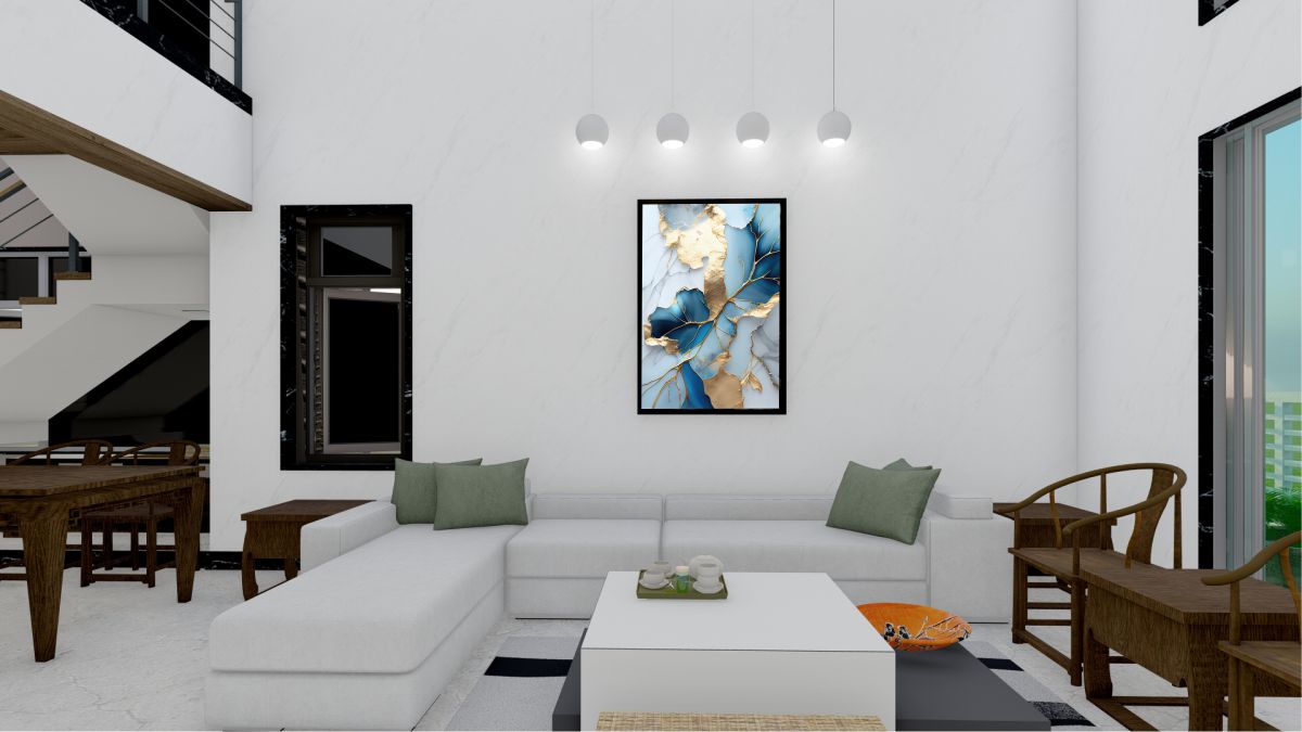 Quadro Decorativo Abstrato Luxo em Adesivo com Moldura Caixa