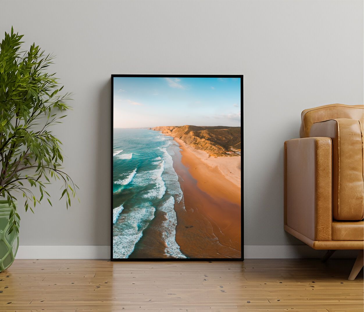 Quadro Decorativo Praia E Mar Paisagem Do Litoral