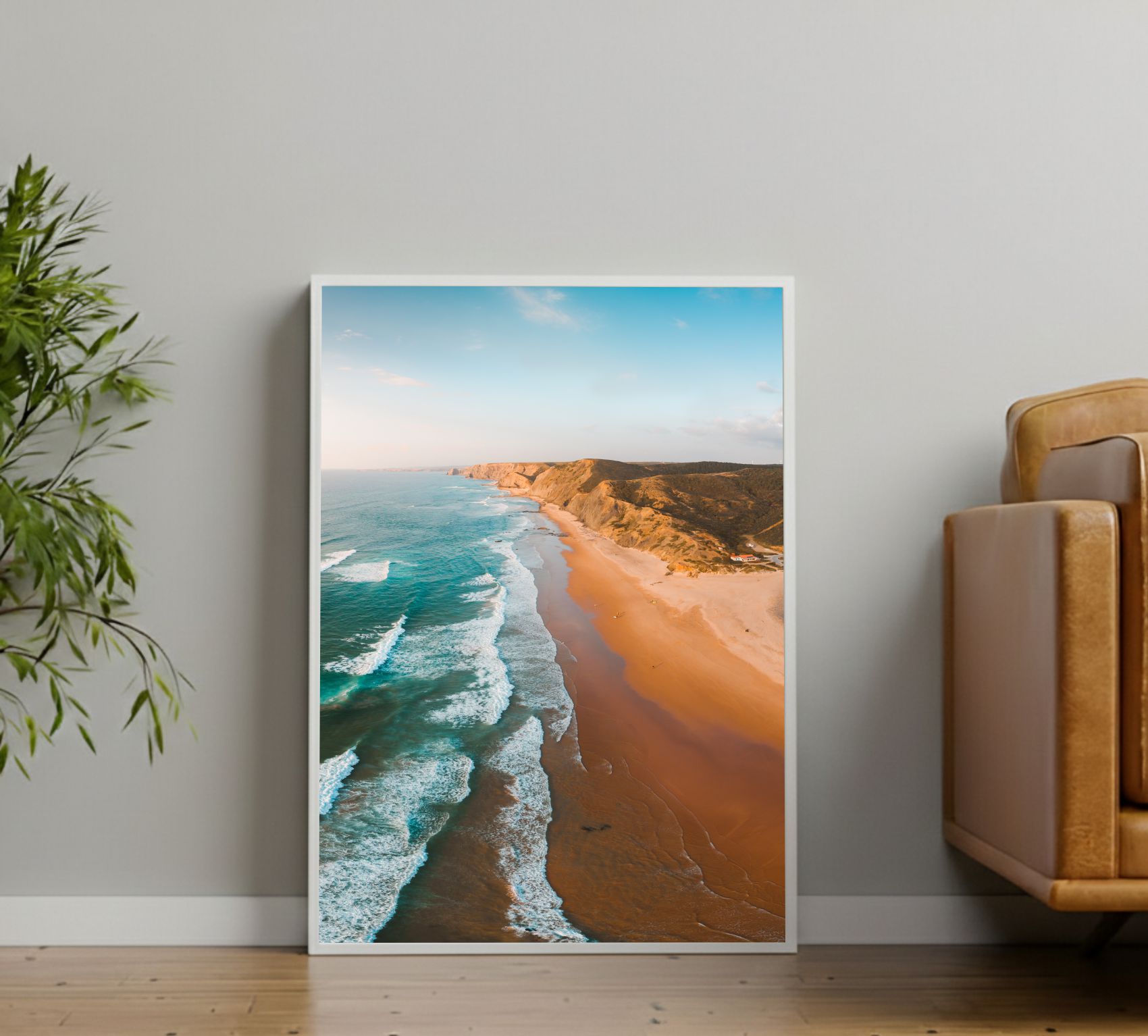 Quadro Decorativo Praia E Mar Paisagem Do Litoral