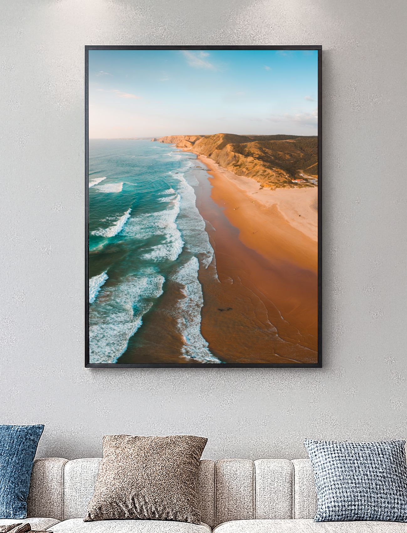 Quadro Decorativo Praia E Mar Paisagem Do Litoral