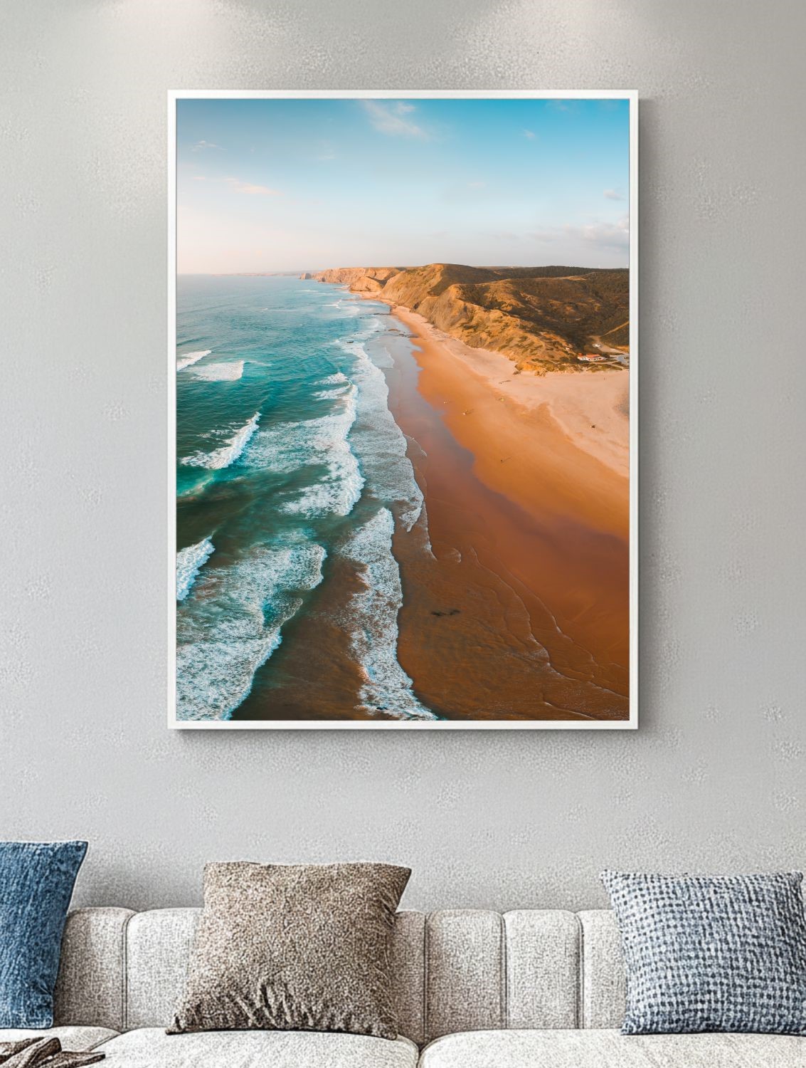 Quadro Decorativo Praia E Mar Paisagem Do Litoral