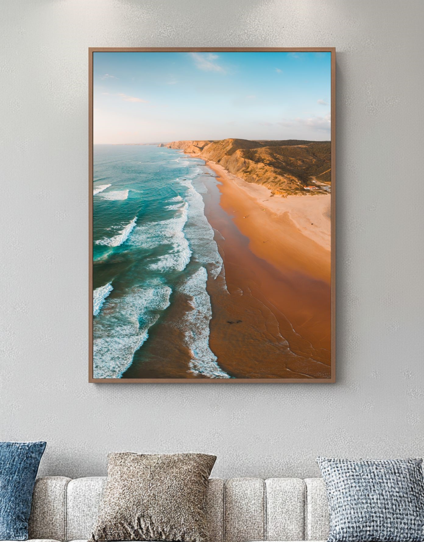 Quadro Decorativo Praia E Mar Paisagem Do Litoral