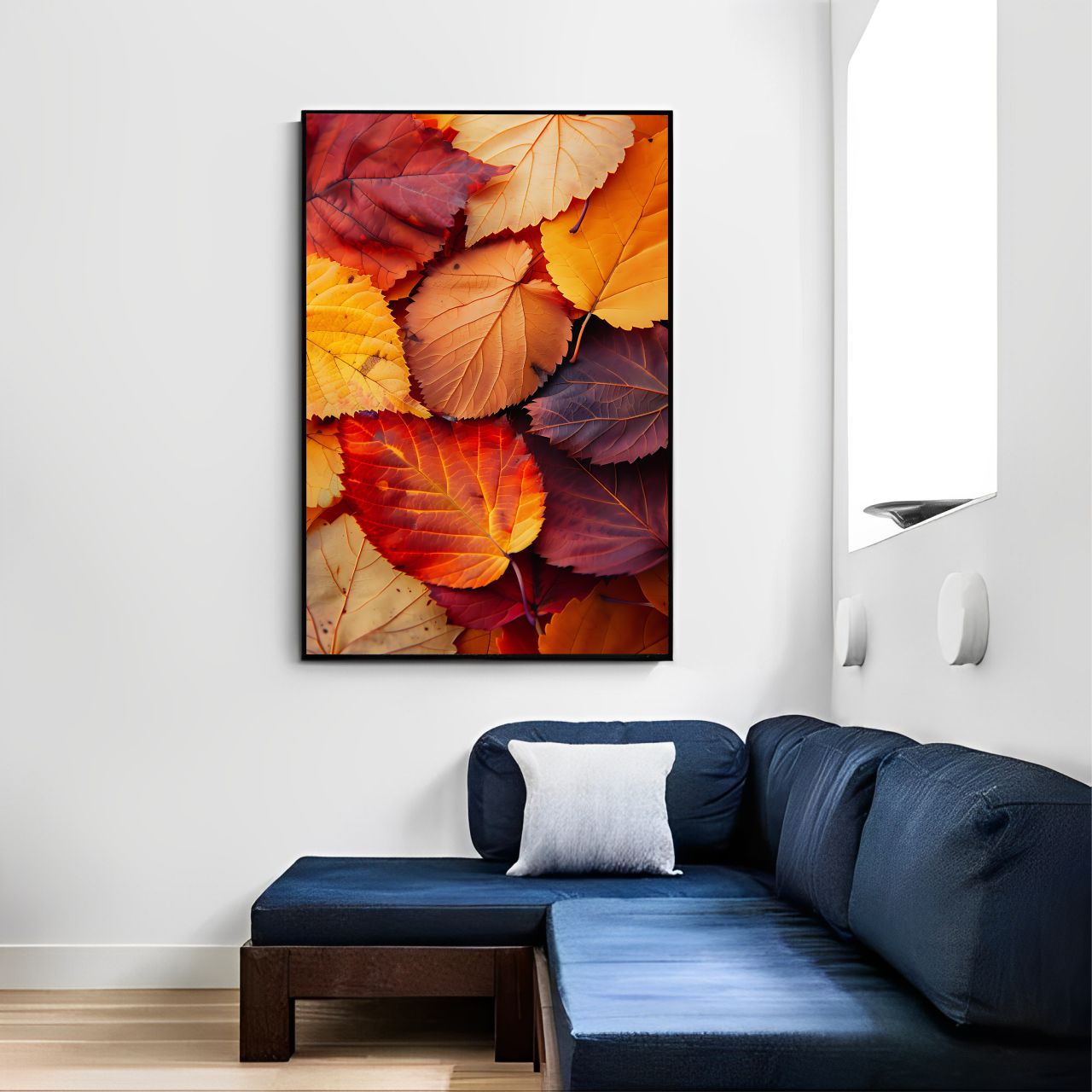 Quadro Decorativo Folhas De Outono Tons Terrosos Natureza