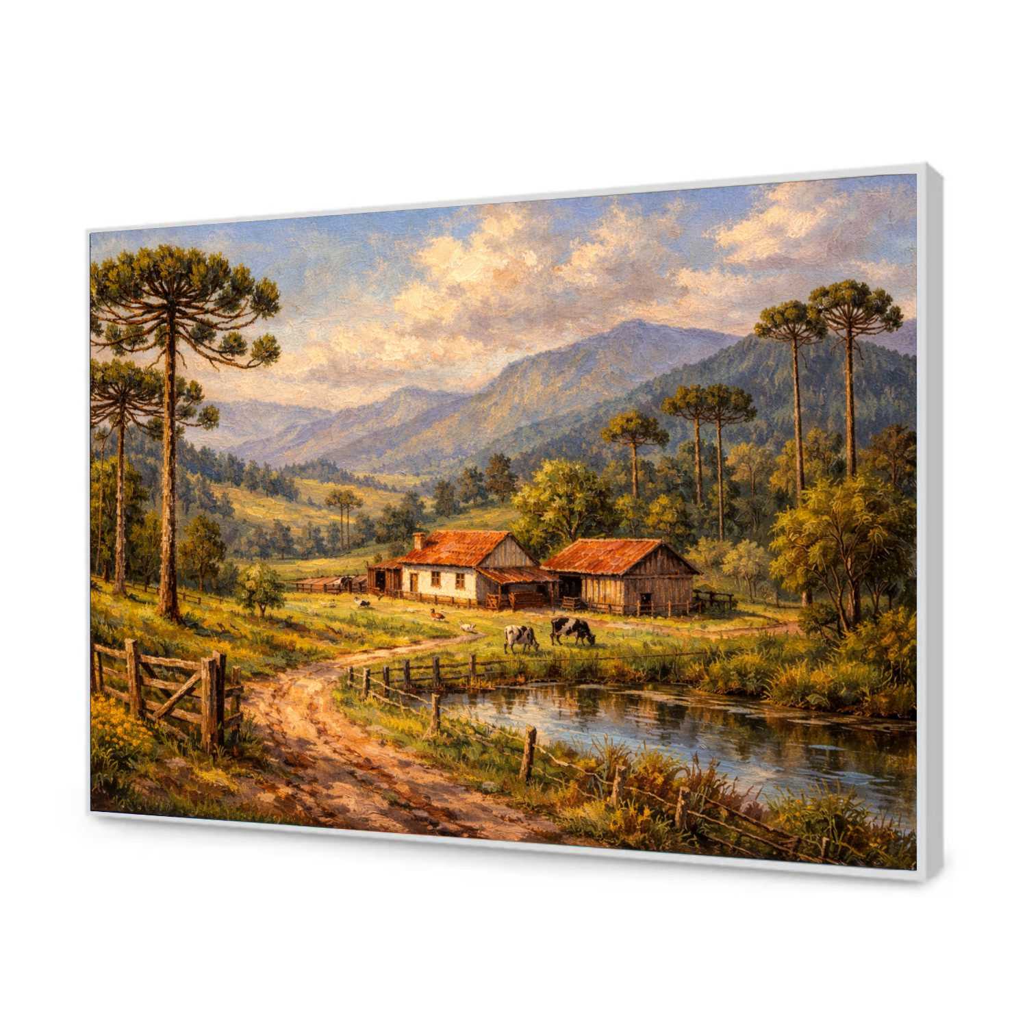Quadro Decorativo Agro Fazenda Com Araucárias Do Sul Quadro Decorativo Agro Fazenda Com Araucárias Do Sul